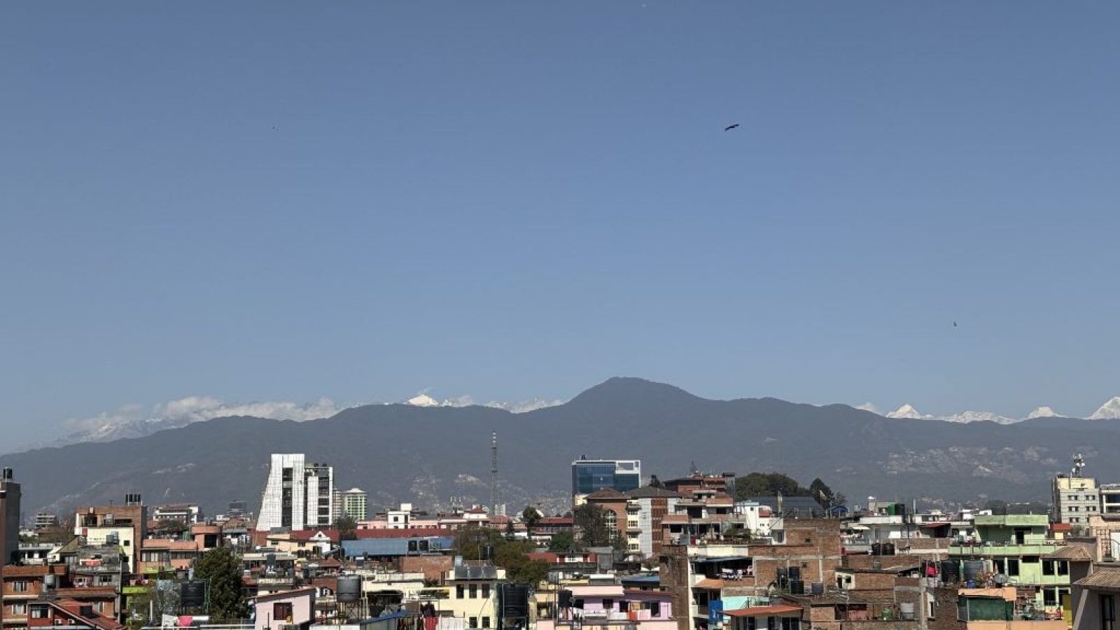 Crystal-clear mountain views surround the valley after the refreshing rainfall on Saturday.